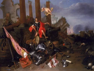Une Allégorie de la Guerre avec Vincenzo Gonzaga I (d.1612)